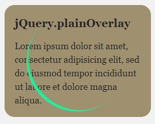 jQuery plainOverlay